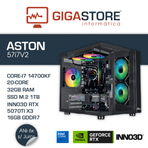 Desktop Gaming ASTON-57i7V2 I7 14700KF 32GB RAM 1TB SSD W11